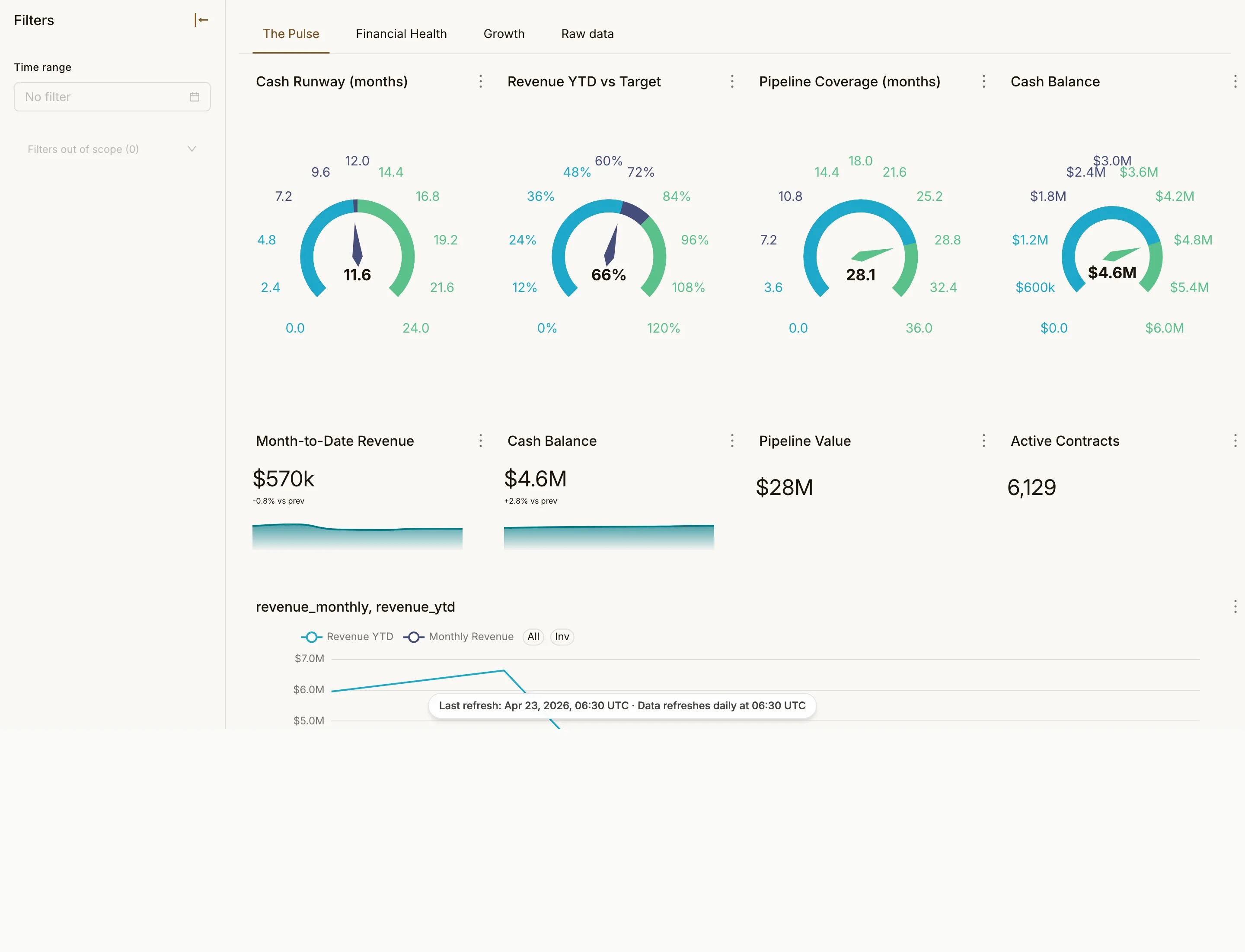 CEO Pulse dashboard preview